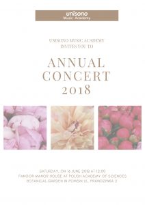 Invitation to Annual Concert 2018 Invitation