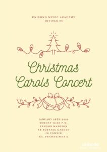 Christmas Carols Concert 2020 Invitation