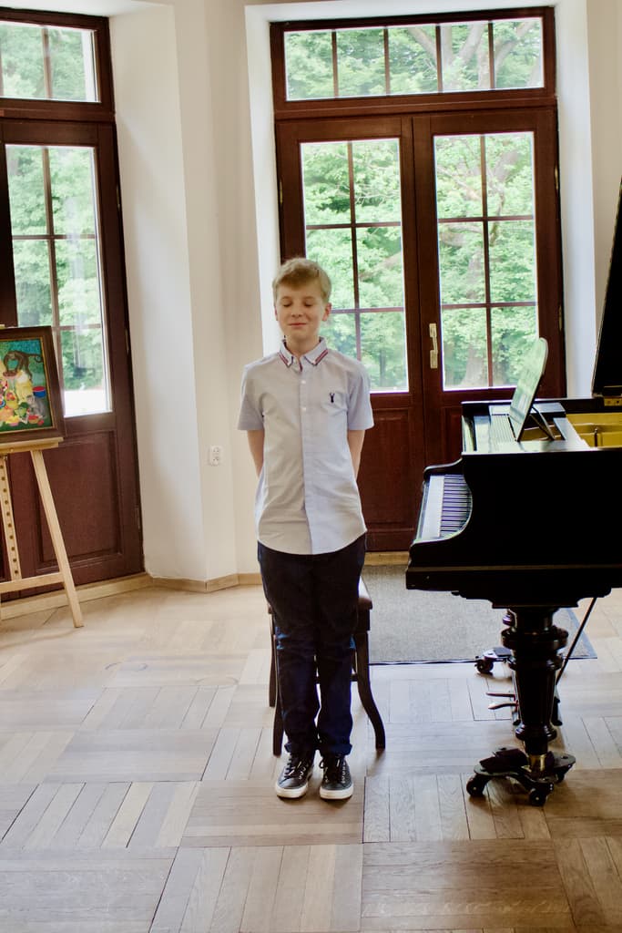 a student of Unisono piano class, Pałac Fangora PAN - concert 2 Unisono piano class student, Pałac Fangora PAN, concert, piano, annual concert 2021 Unisono