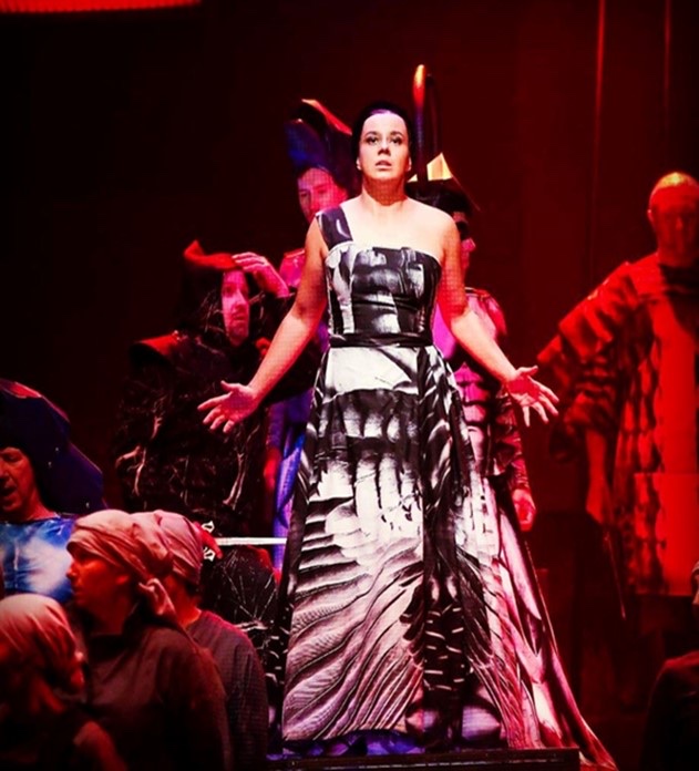 Elwira Janasik, mezzo-soprano, performing in an opera production