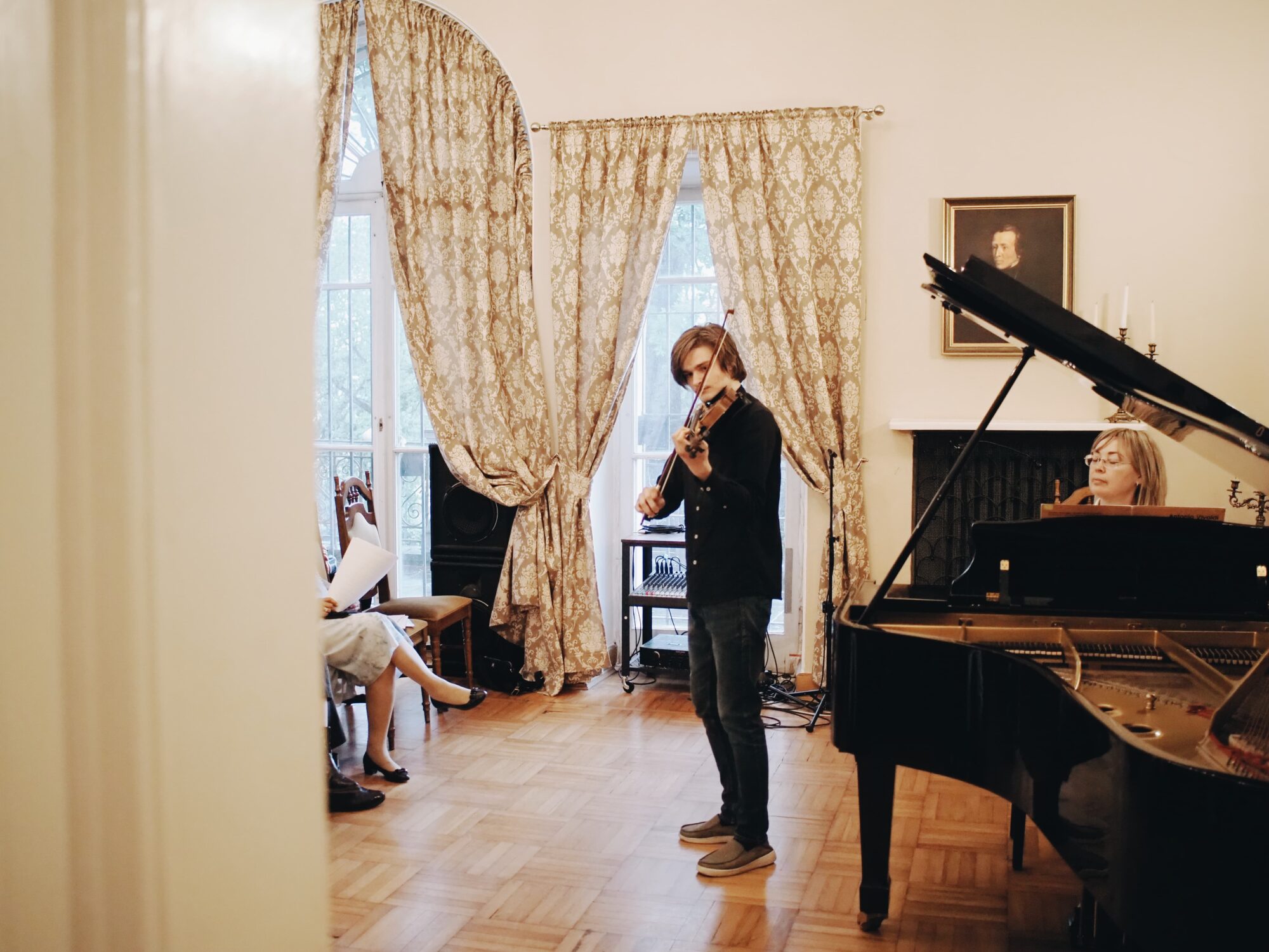 Violin with piano accompaniment A violinist performing with piano accompaniment at the Annual Concert of 2026